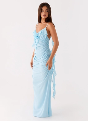 Classic Items Jasmina Maxi Dress - Blue Flattering bodycon dress Jasmina Maxi Dress - Blue