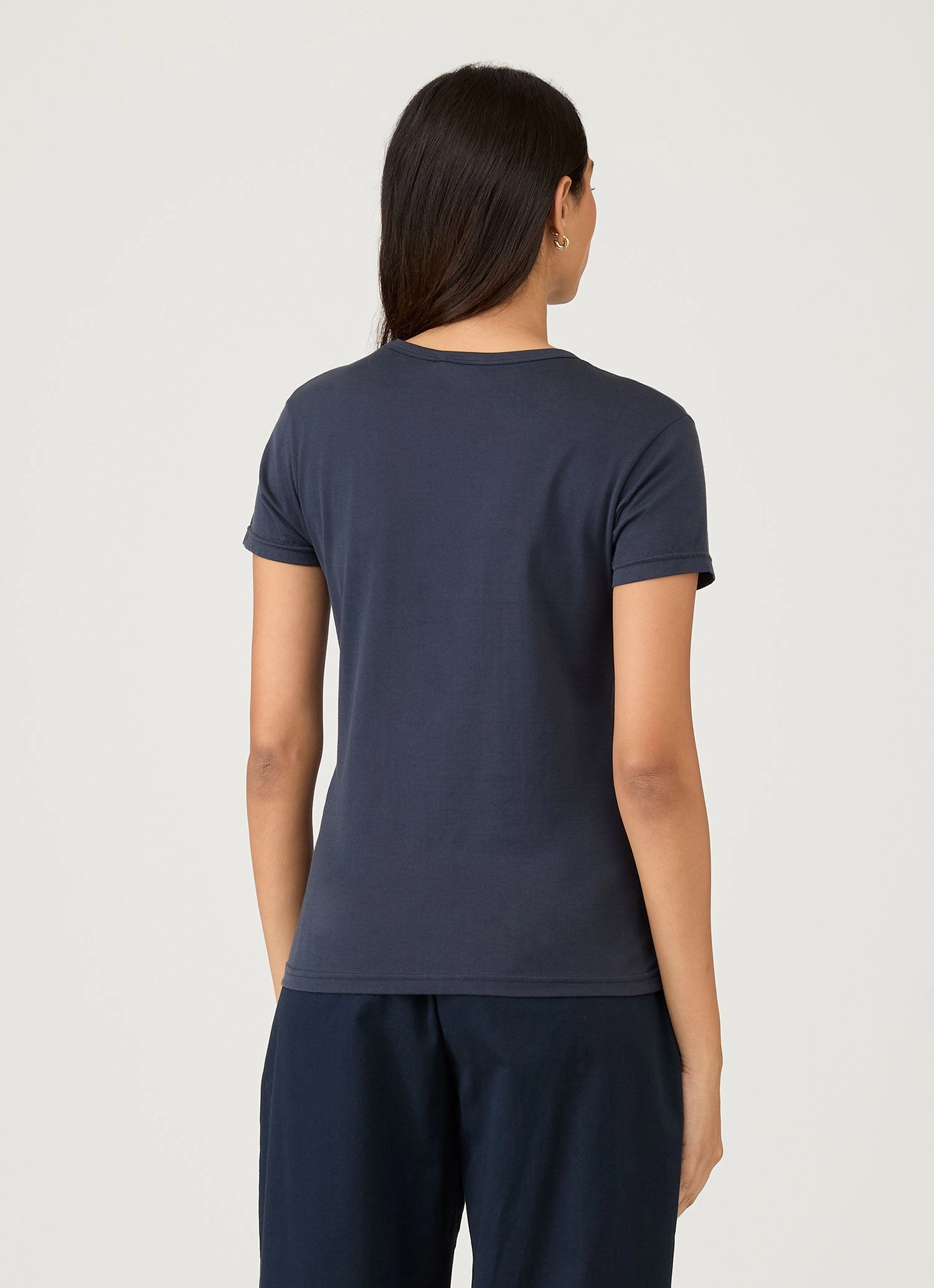Casual Layer Look Women's Classic T-shirt in Navy