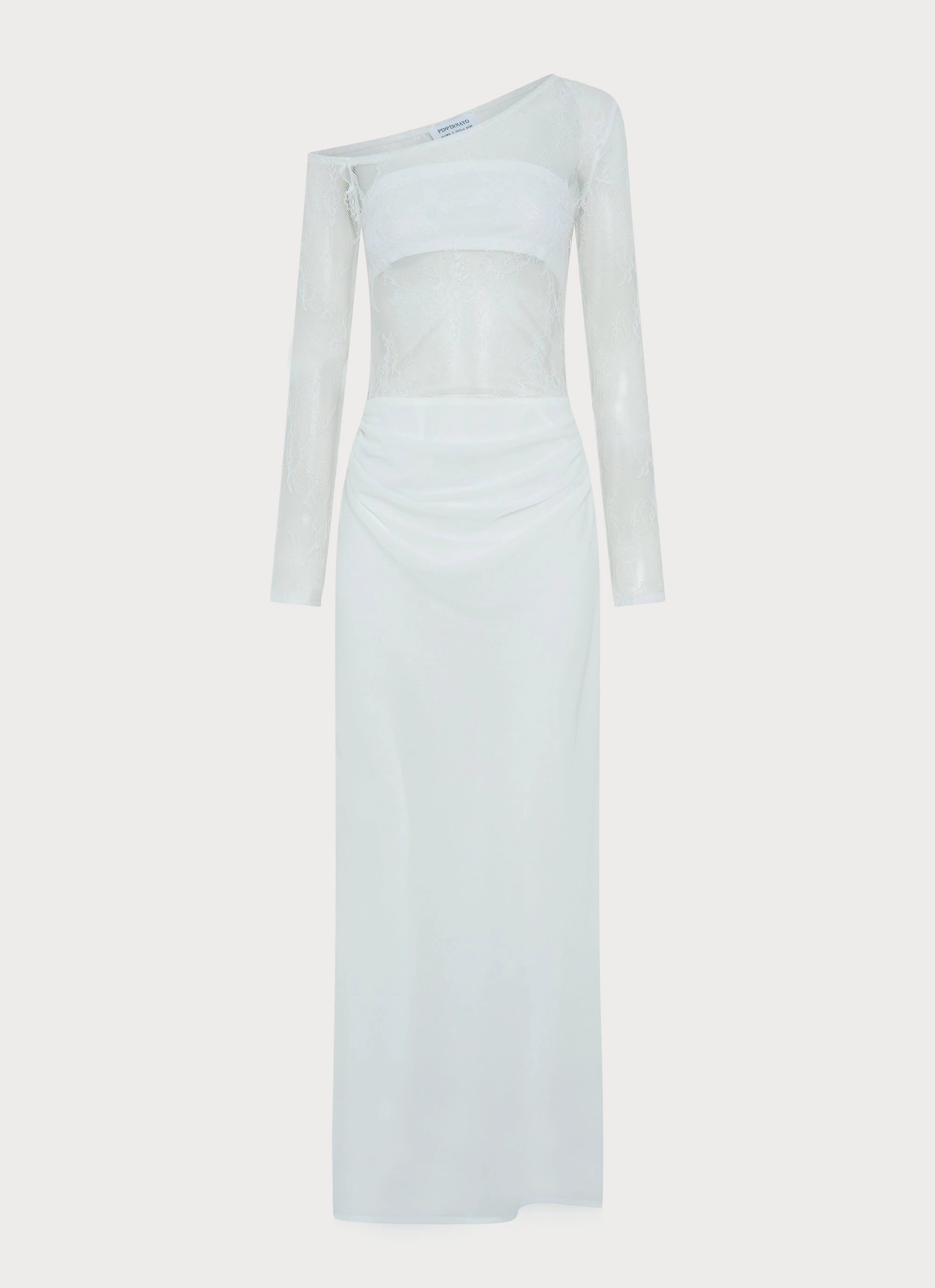 Take Your Time Maxi Dress - White Midi-Length Sheer Light