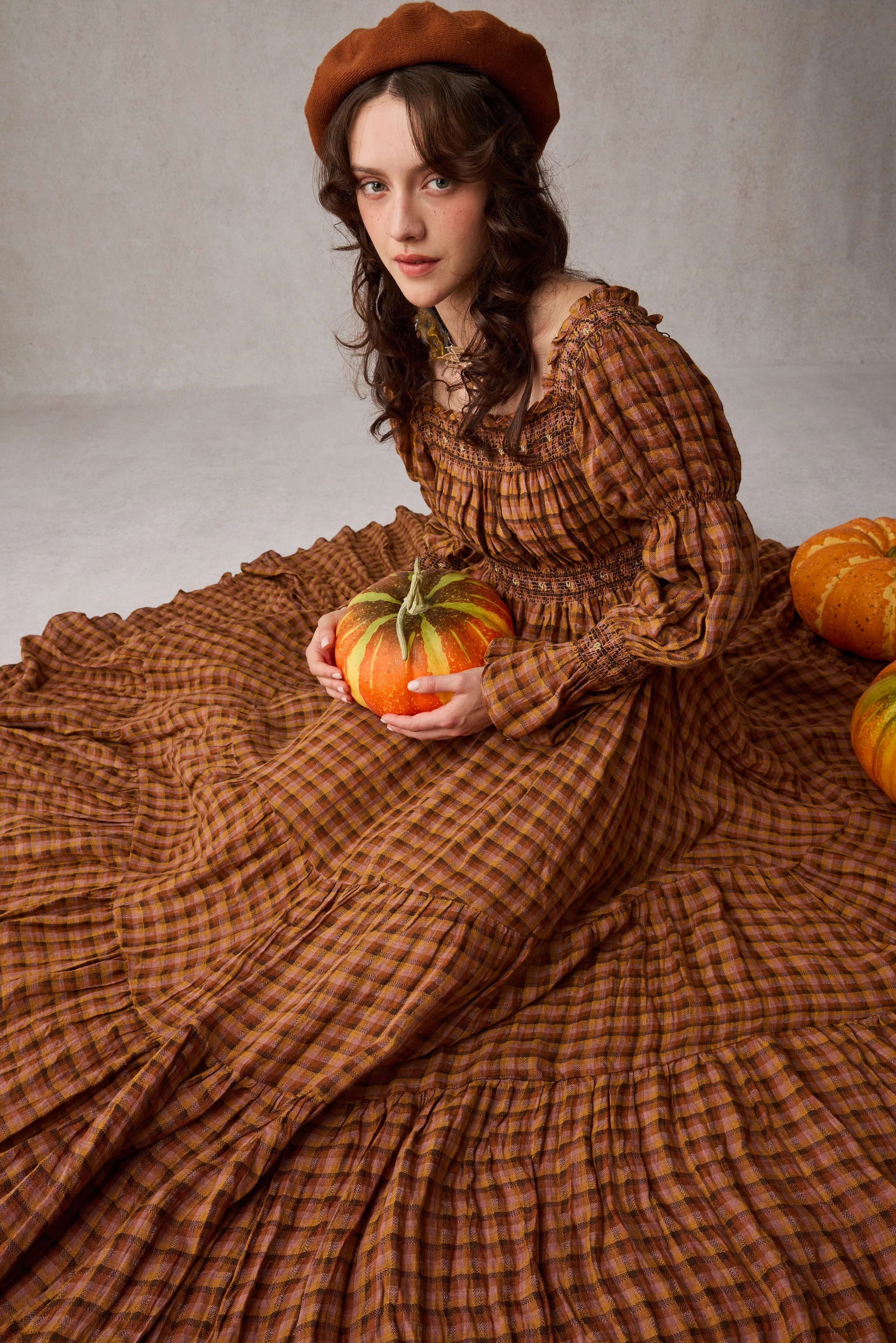 Cloud 21 | smocking embroidery linen dress Stretch Enhanced Mobility Zones Secure Chest Pocket