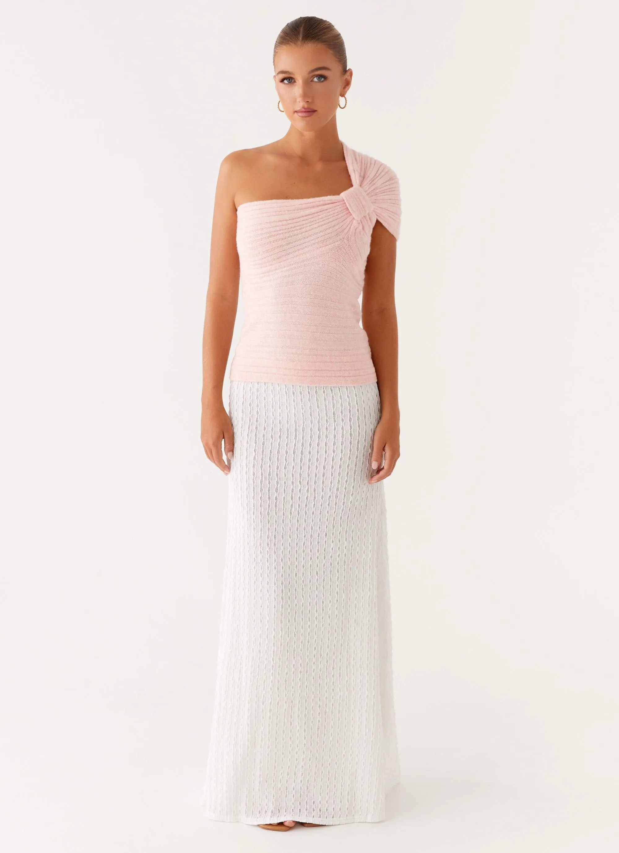Clovelly Maxi Skirt - White Tangle Free Cuffs