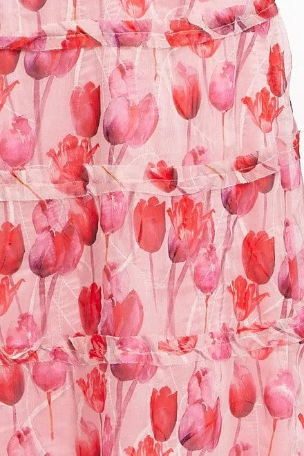 Mid Rise Clover Skirt - Tickle Me Tulip