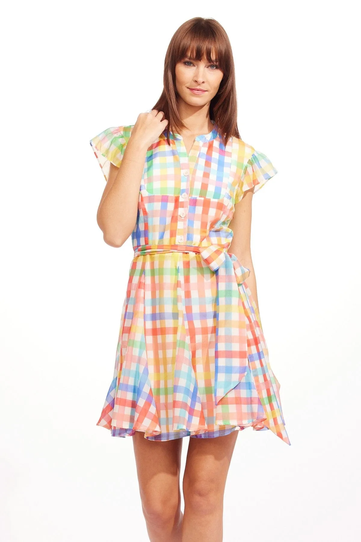 Fresh Color Artistic Vibe Meret Dress - Tuscana Plaid