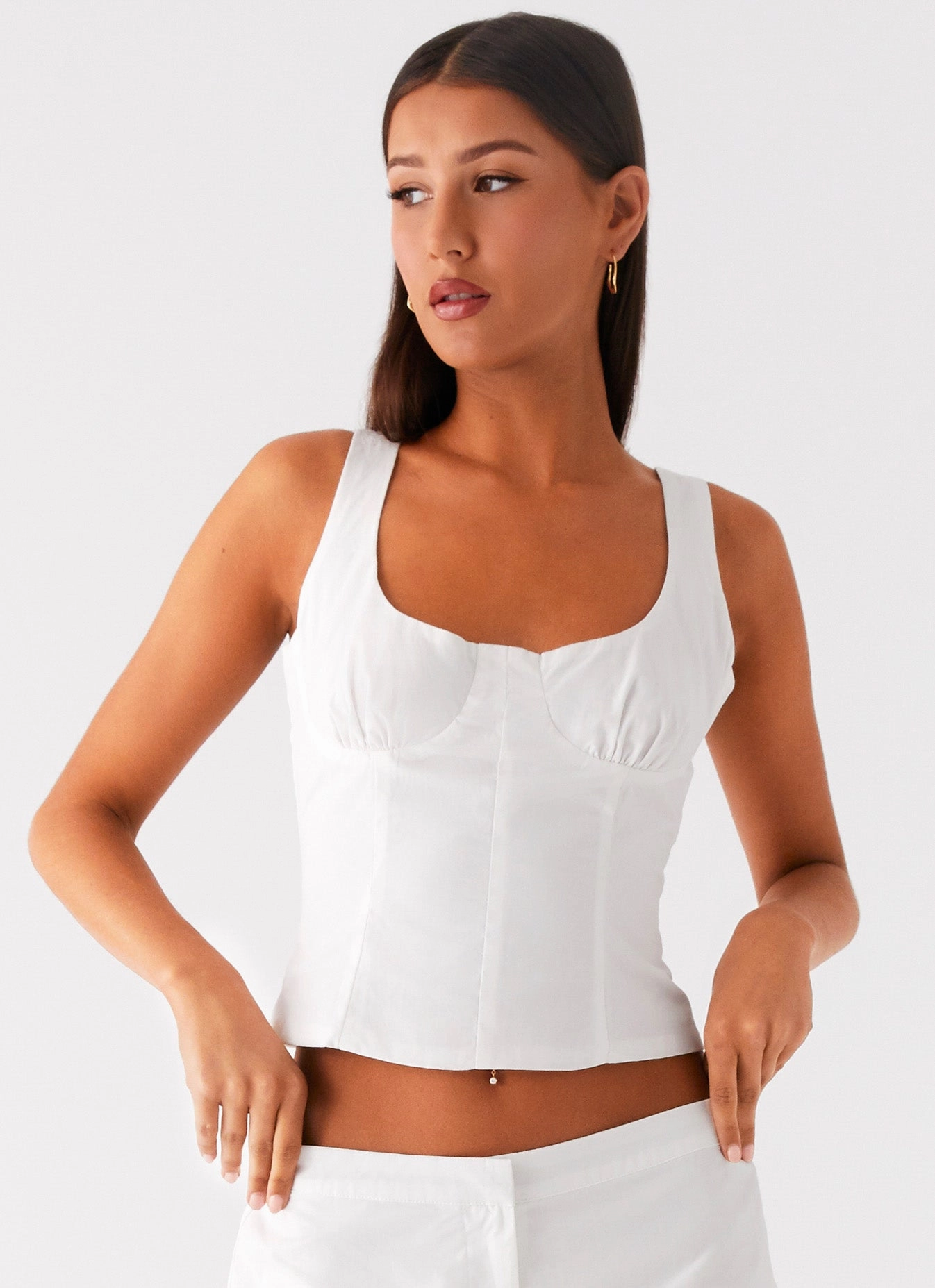 CollapsibleFrame Eco friendly materials Coastline Bustier Top - White