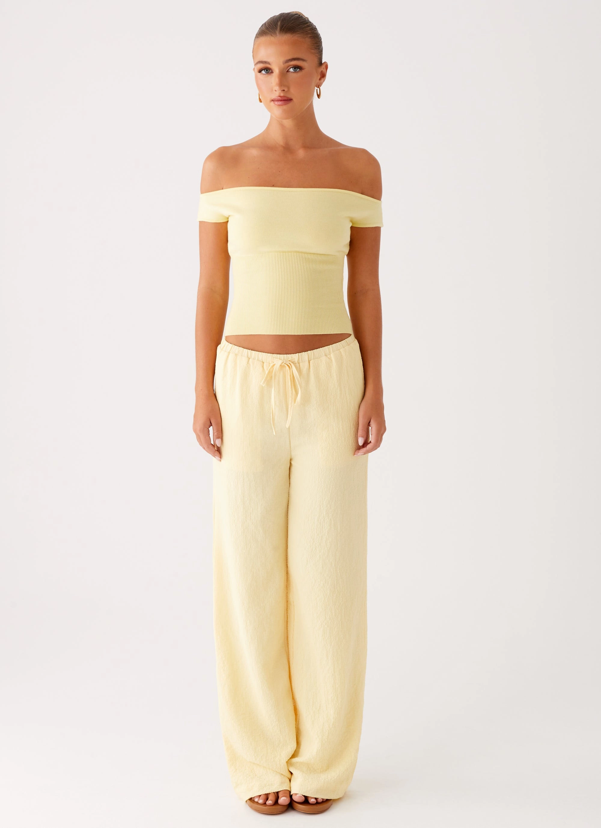 Coleman Knit Top - Yellow SustainableBlend FlexibleWaistband