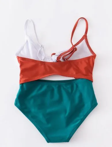Color Block Mommy and Me Matching Swimsuit