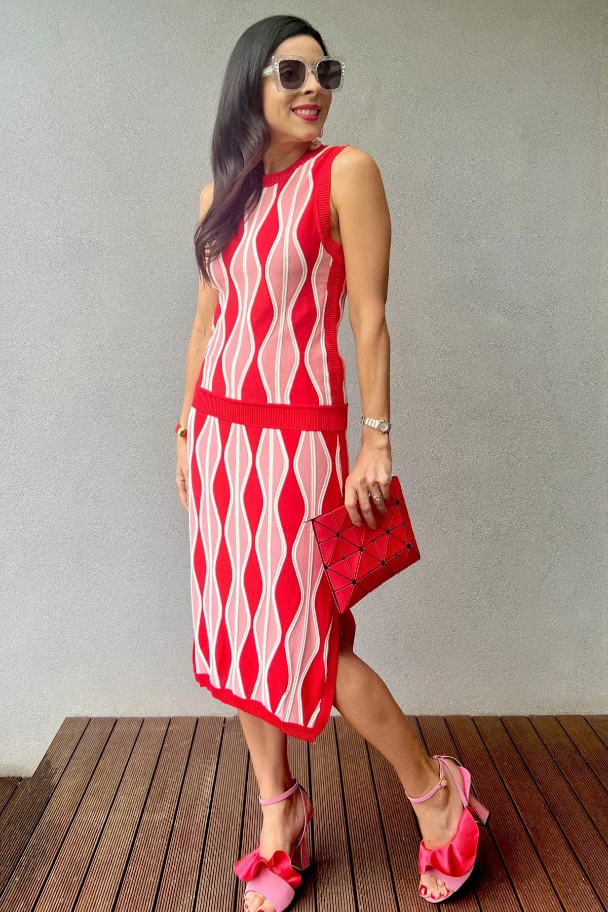 Side Pockets Niska Skirt - Harlequin Pink