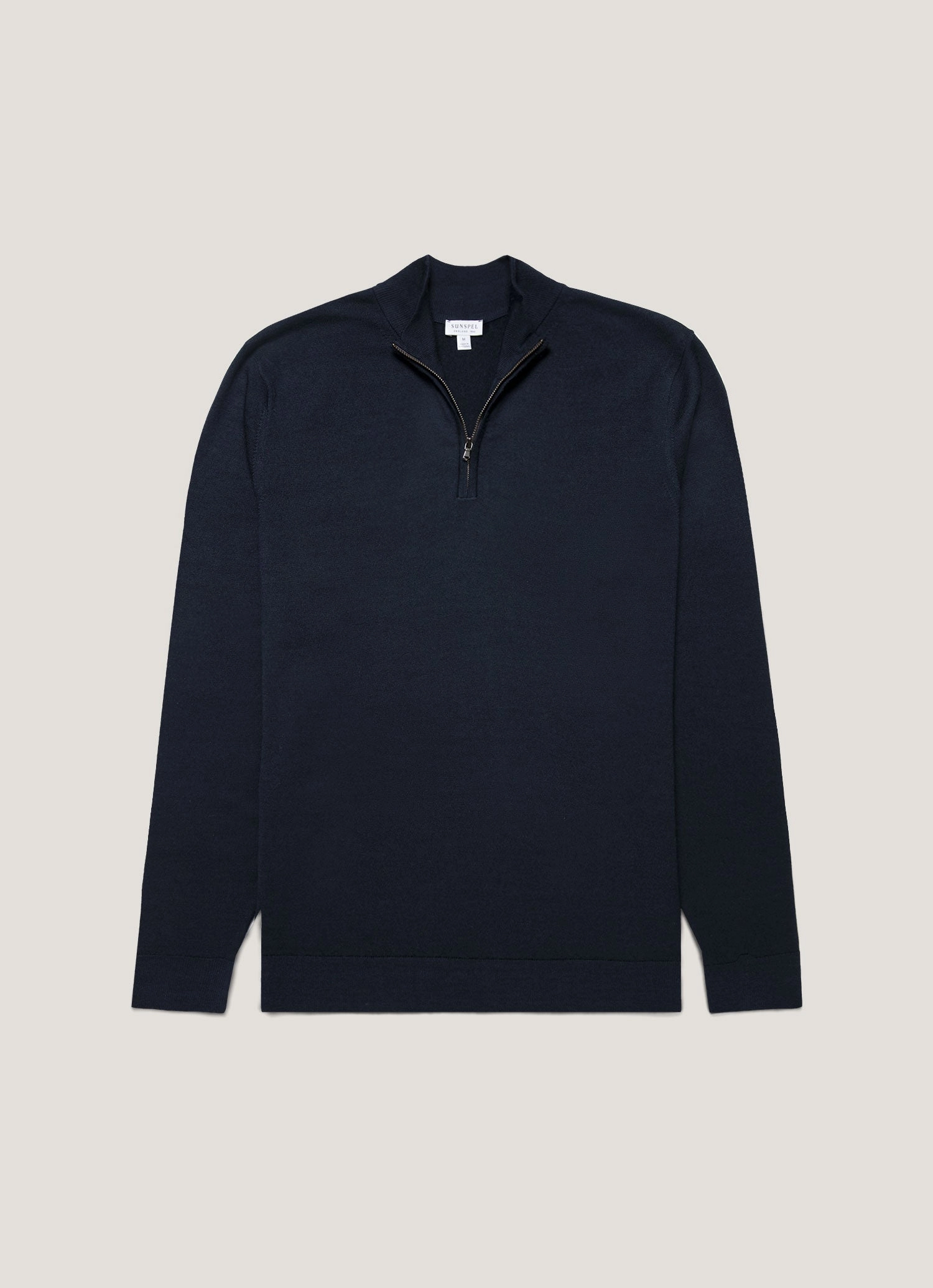 Men's Extra-Fine Merino Zip Neck in Navy Effortless Style