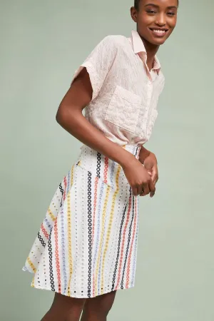 Colorful Eyelet Skirt Seamless Design Colorful Eyelet Skirt Style Moment Material Innovation