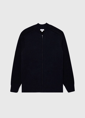 Comb Men's Double Faced Bomber Jacket in Navy Men's Double Faced Bomber Jacket in Navy Commuter Protection
