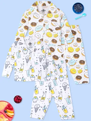 Combo of 2 Baby Pajama Sets -  My Smoothie & Sweet like a Doughnut