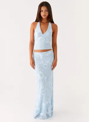Radiate Maxi Skirt - Blue Stable Shape