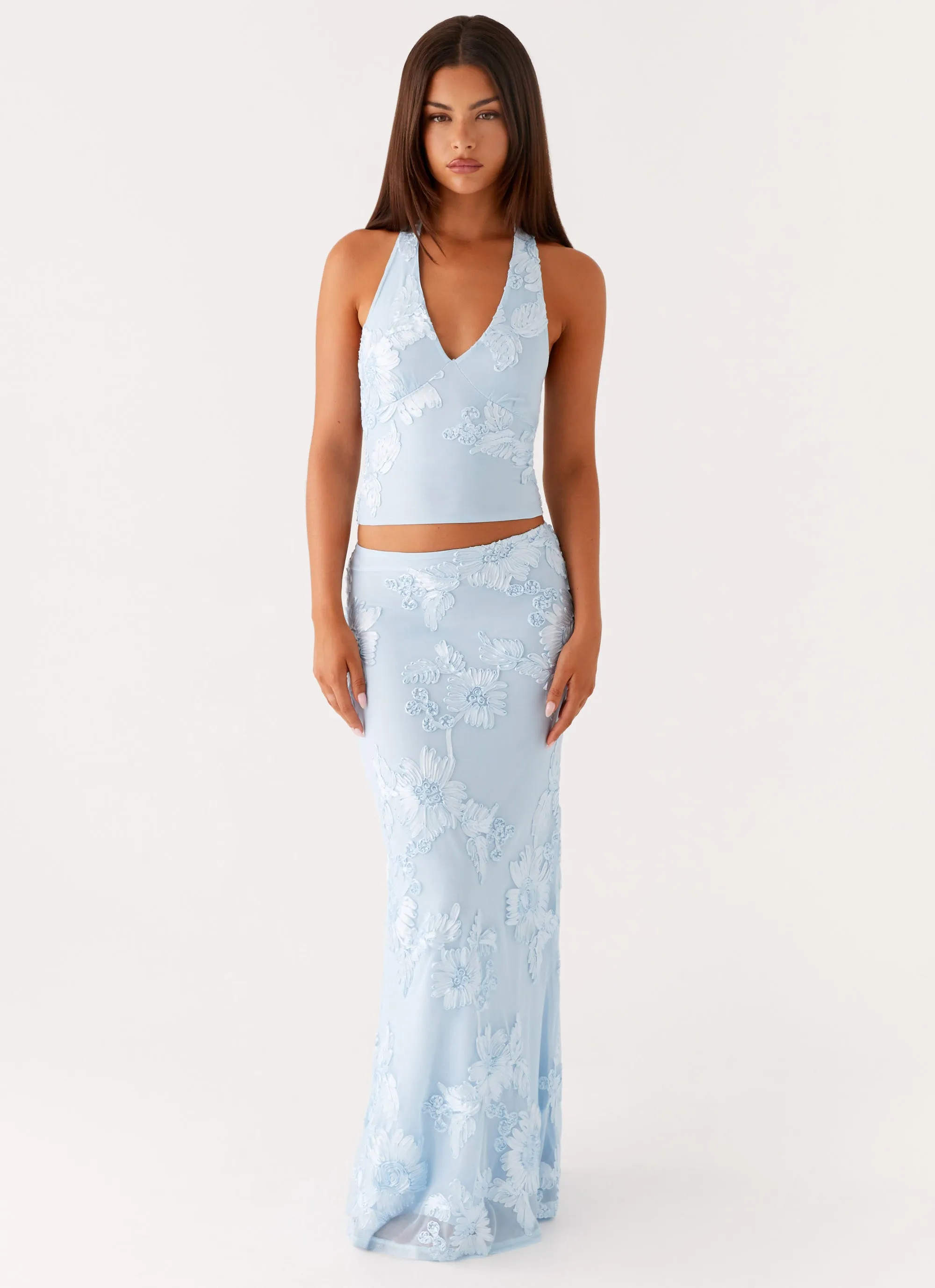 Radiate Maxi Skirt - Blue Stable Shape