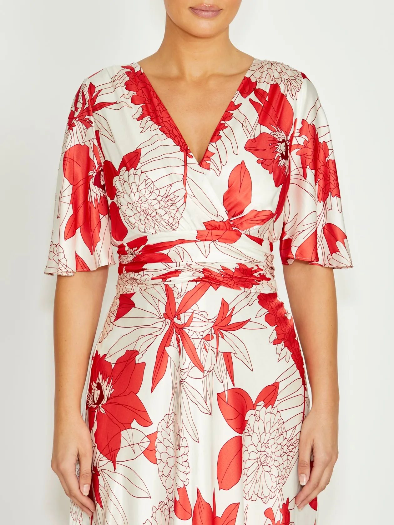 Quick Outfit Fit Choice Elena Vermilion Floral Gown