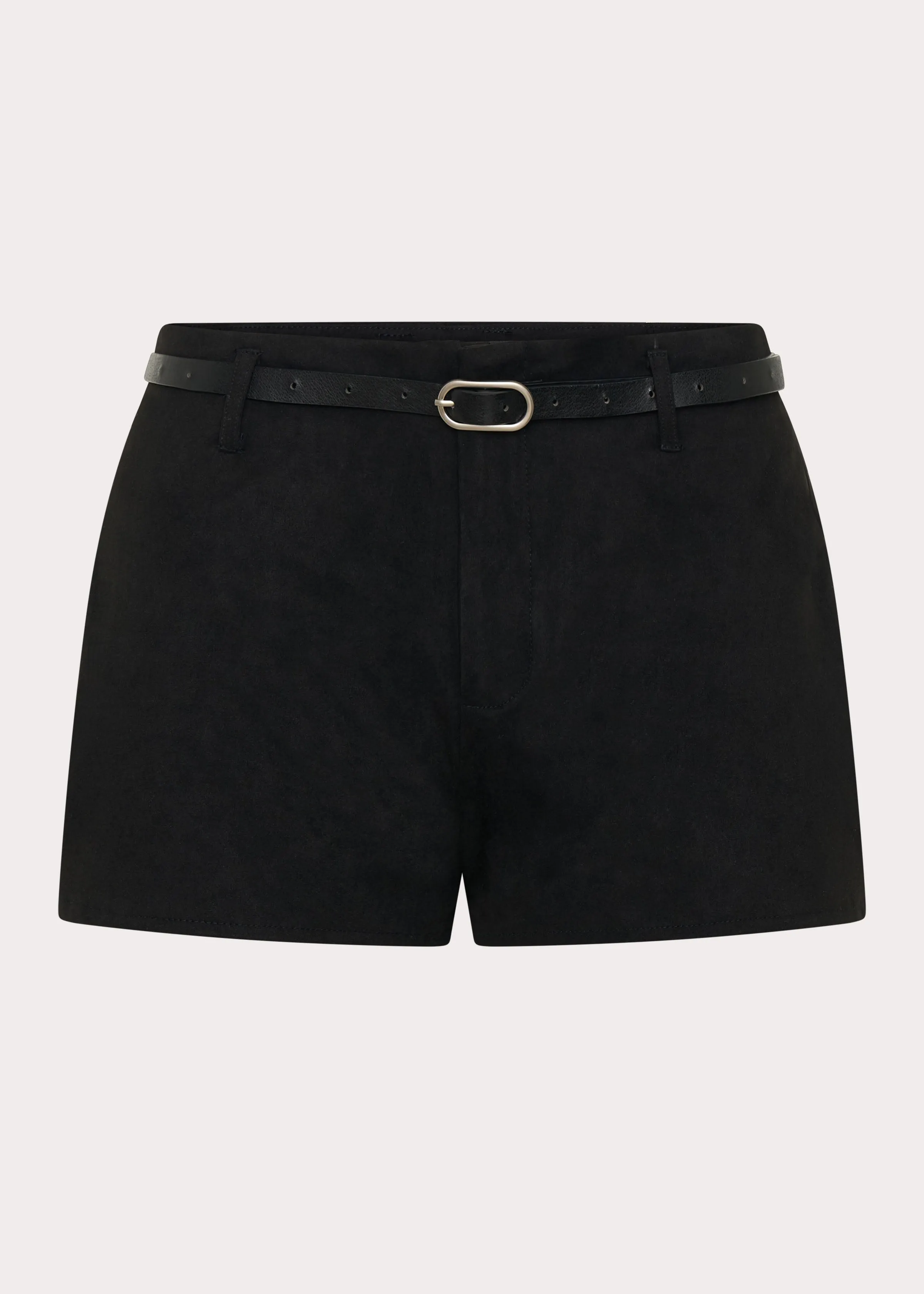 Katie Suede Mini Shorts - Black Core Flex
