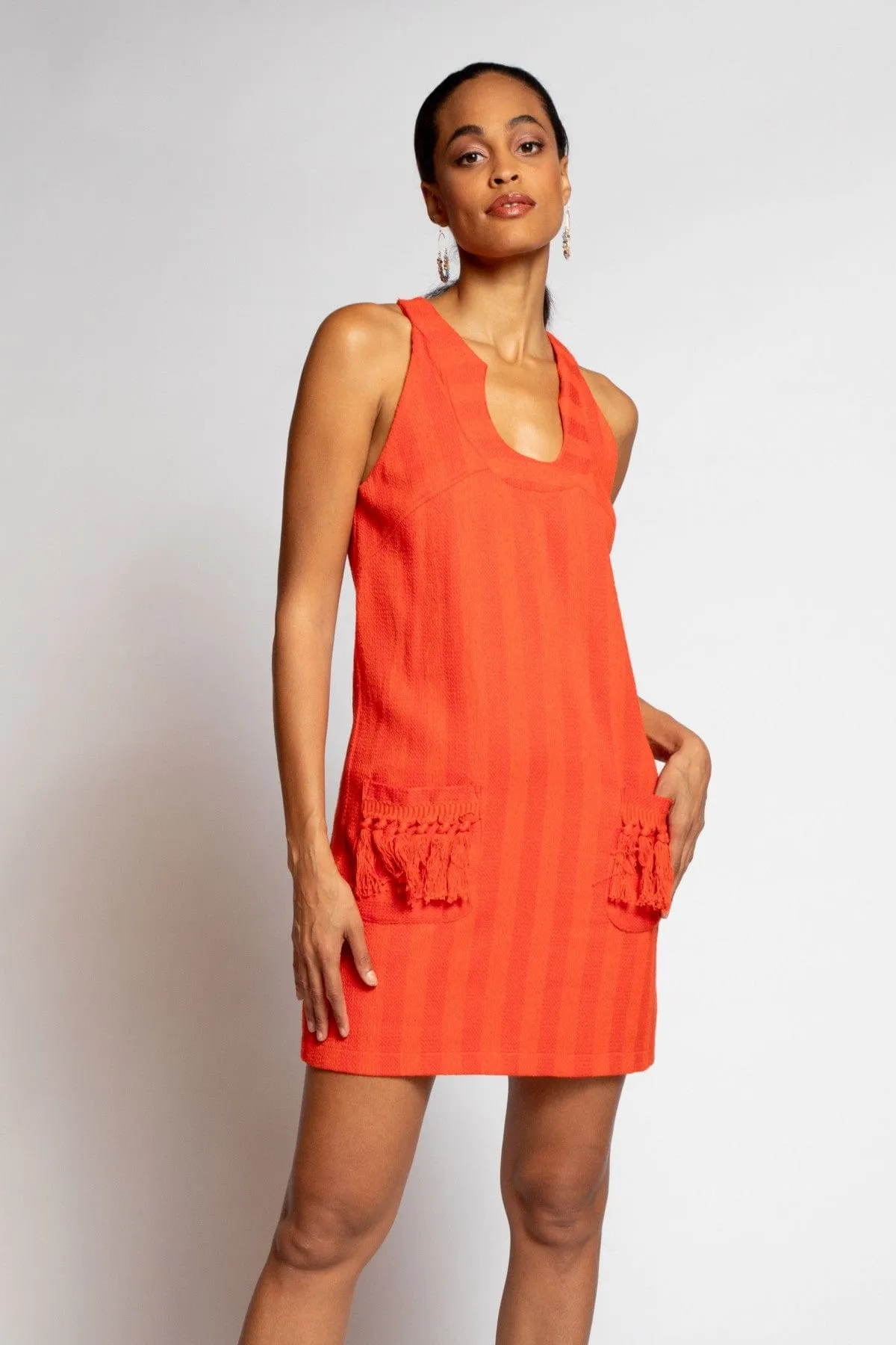 Nina Dress - Tangerine Flawless Construction