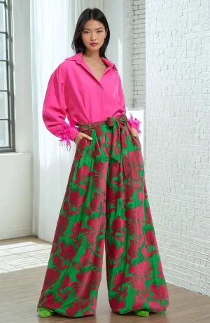 Comfort Stretch Fit Salinger Wide-Leg Pants - Camellia Bloom Salinger Wide-Leg Pants - Camellia Bloom Perfect Stretch