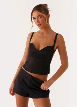 Comfort Waist Nia Micro Short - Black Flexible Performance Nia Micro Short - Black