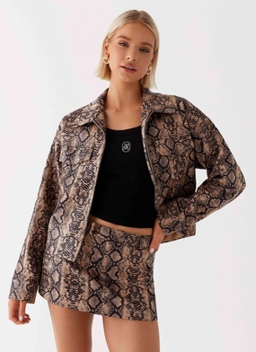 Comfort Driven Bethany Mini Skirt - Snake Bethany Mini Skirt - Snake Smart Comfort