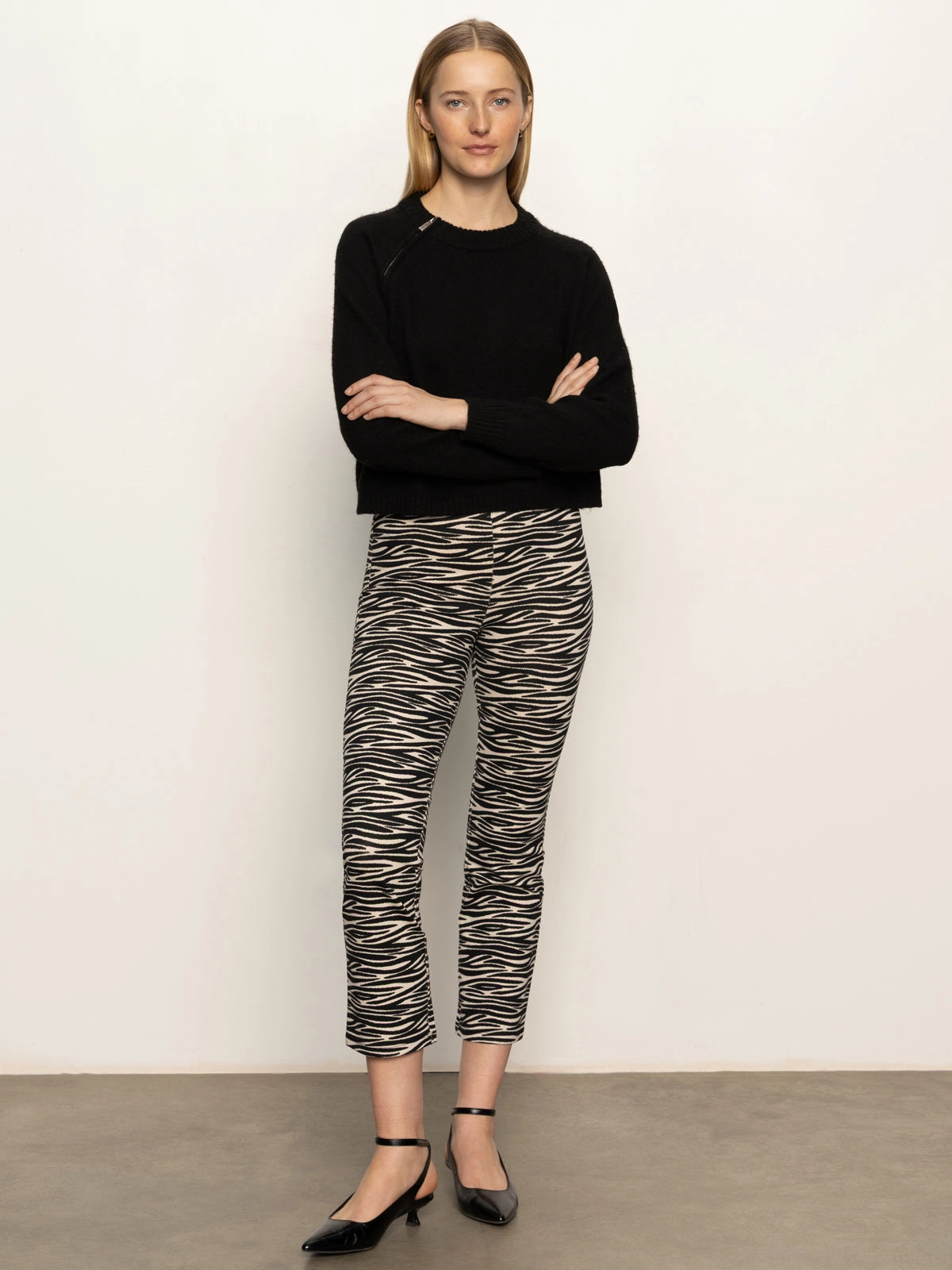 Carnaby Kick Crop Legging Fluid Zebra Relaxed fit wear