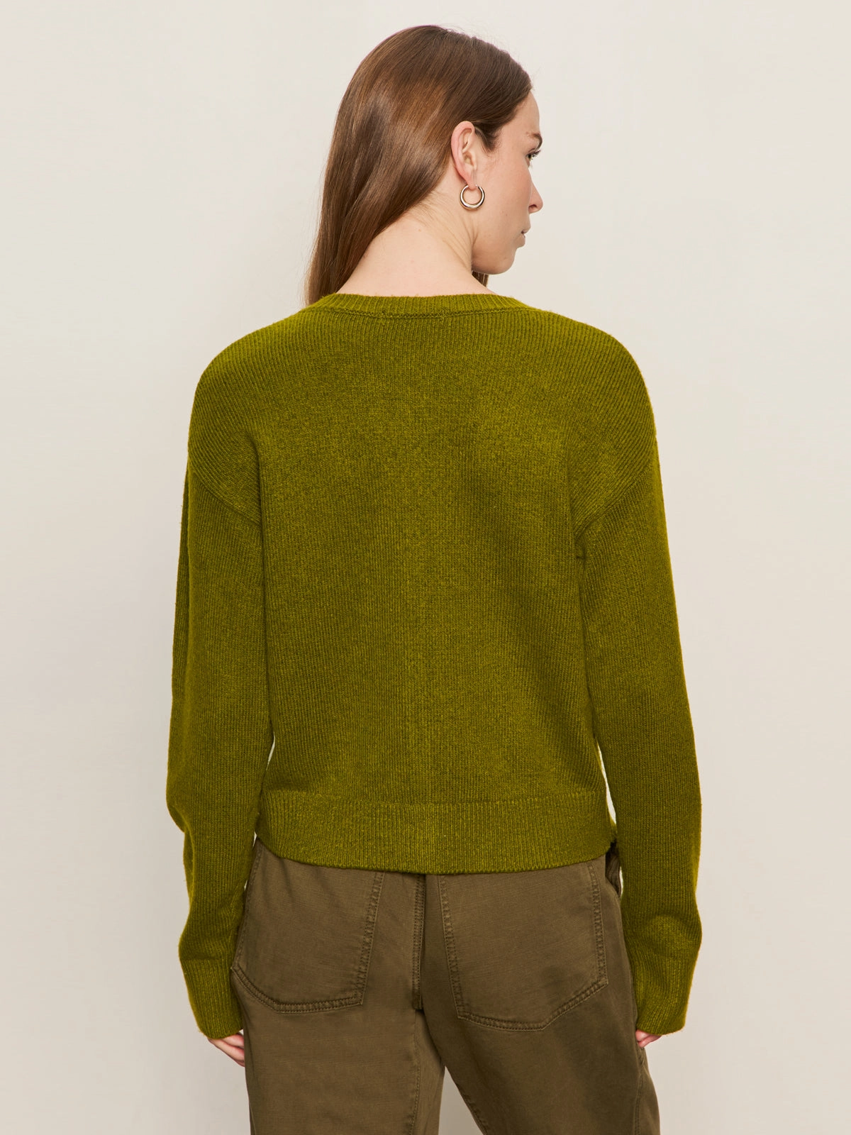 Must-Have Cardi Martini Olive Natural Fiber Construction