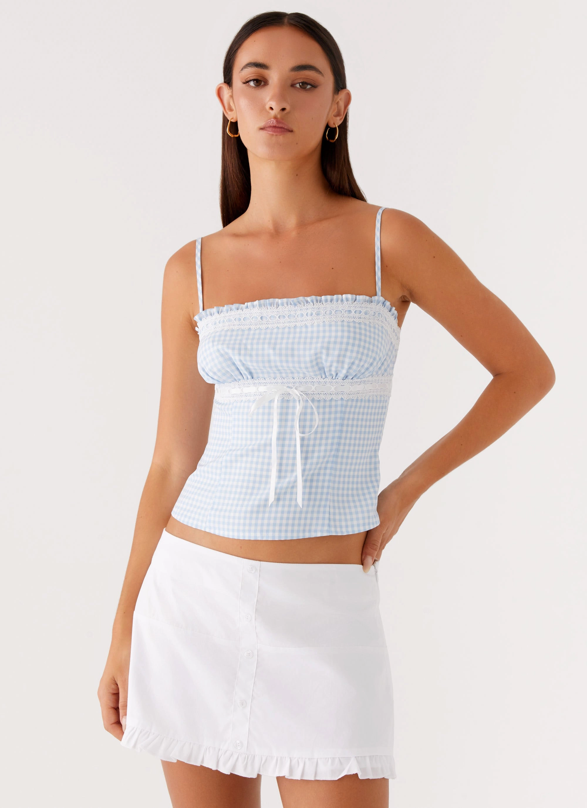 Stable Shape Bristol Mini Skirt - White