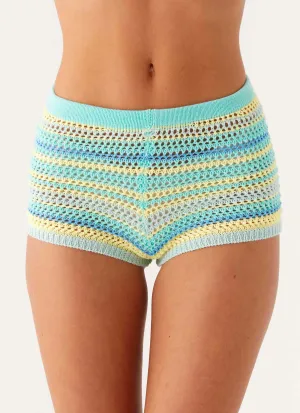 Comfortable Stretch Miffy Mini Shorts - Green Multi Miffy Mini Shorts - Green Multi Chill Ready Quick Motion