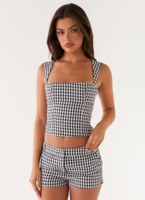 Comfortable Style Clayton Tailored Shorts - Black Gingham Clayton Tailored Shorts - Black Gingham Flexible Performance Wear ErgonomicArticulatedDesign