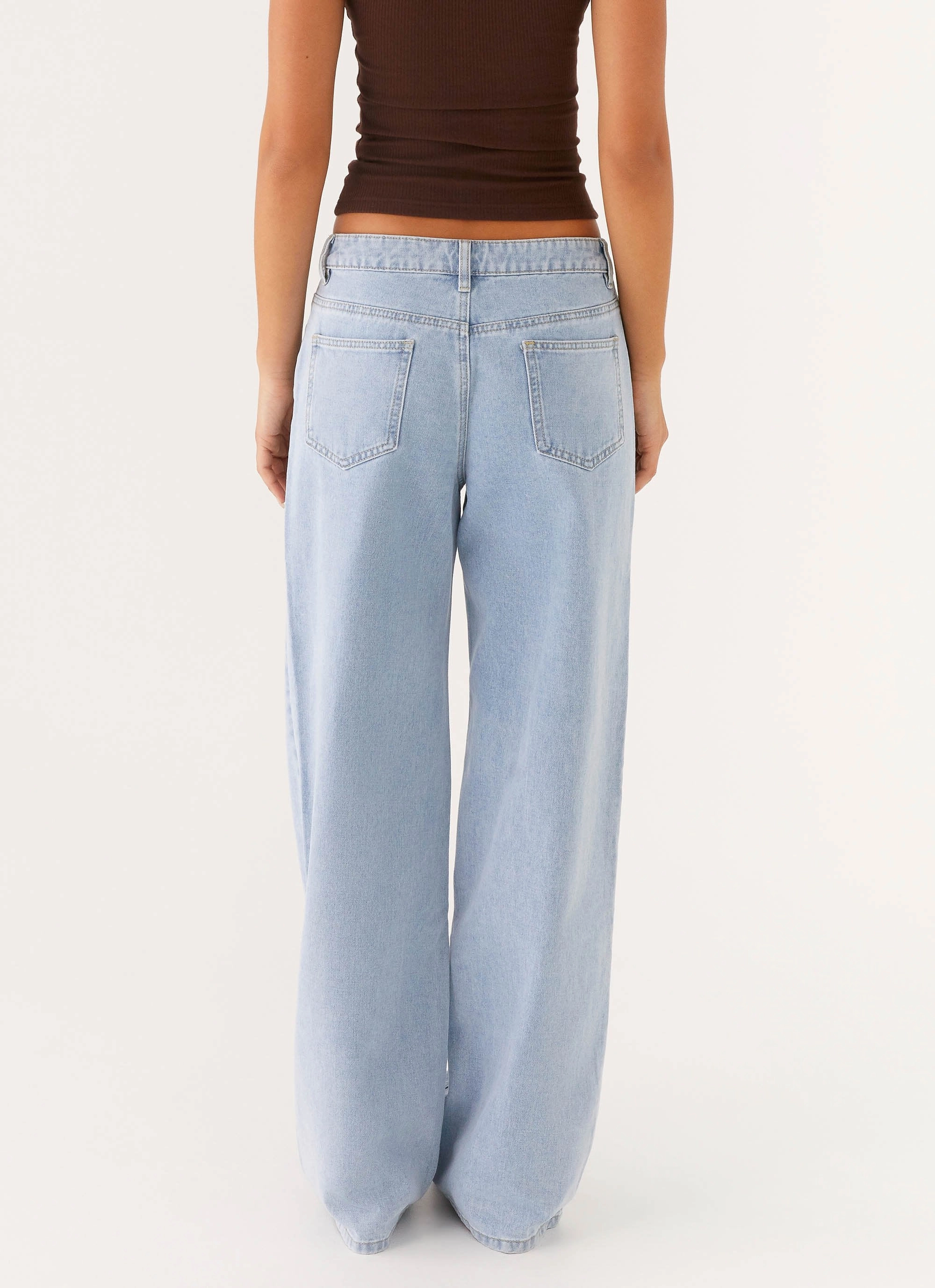 Keanna Low Rise Denim Jeans - Sky Tough Style