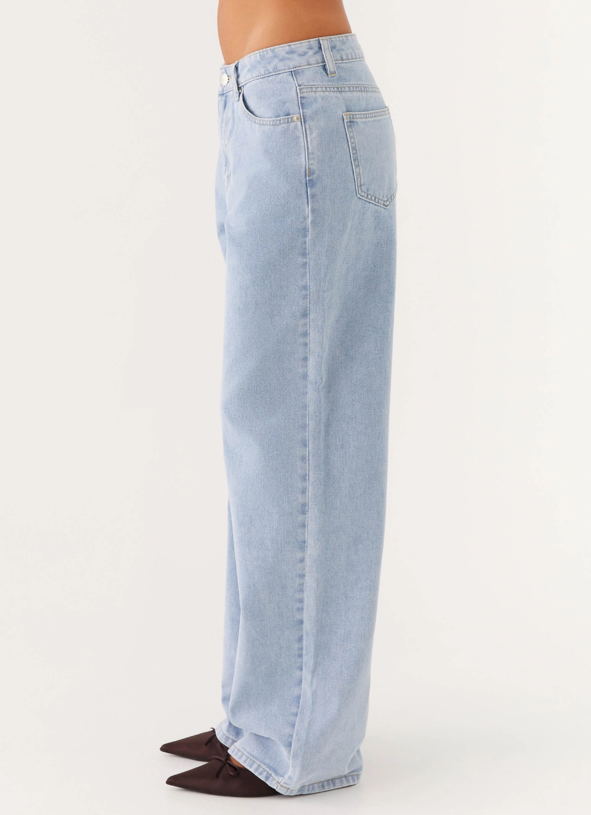 Keanna Low Rise Denim Jeans - Sky DurablePolyester