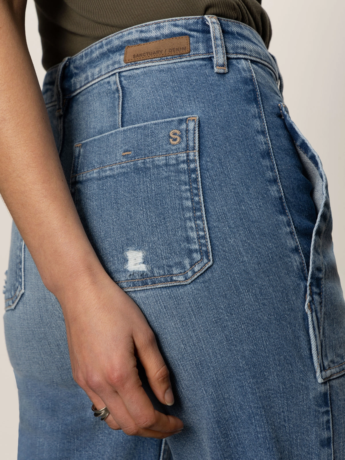 Soleil 90's Straight High Rise Jeans Medium Fashionable Appeal