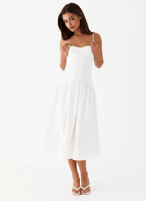 Comfortable Fashion Yvette Corset Midi Dress - White Yvette Corset Midi Dress - White Slim Touch Match Quick