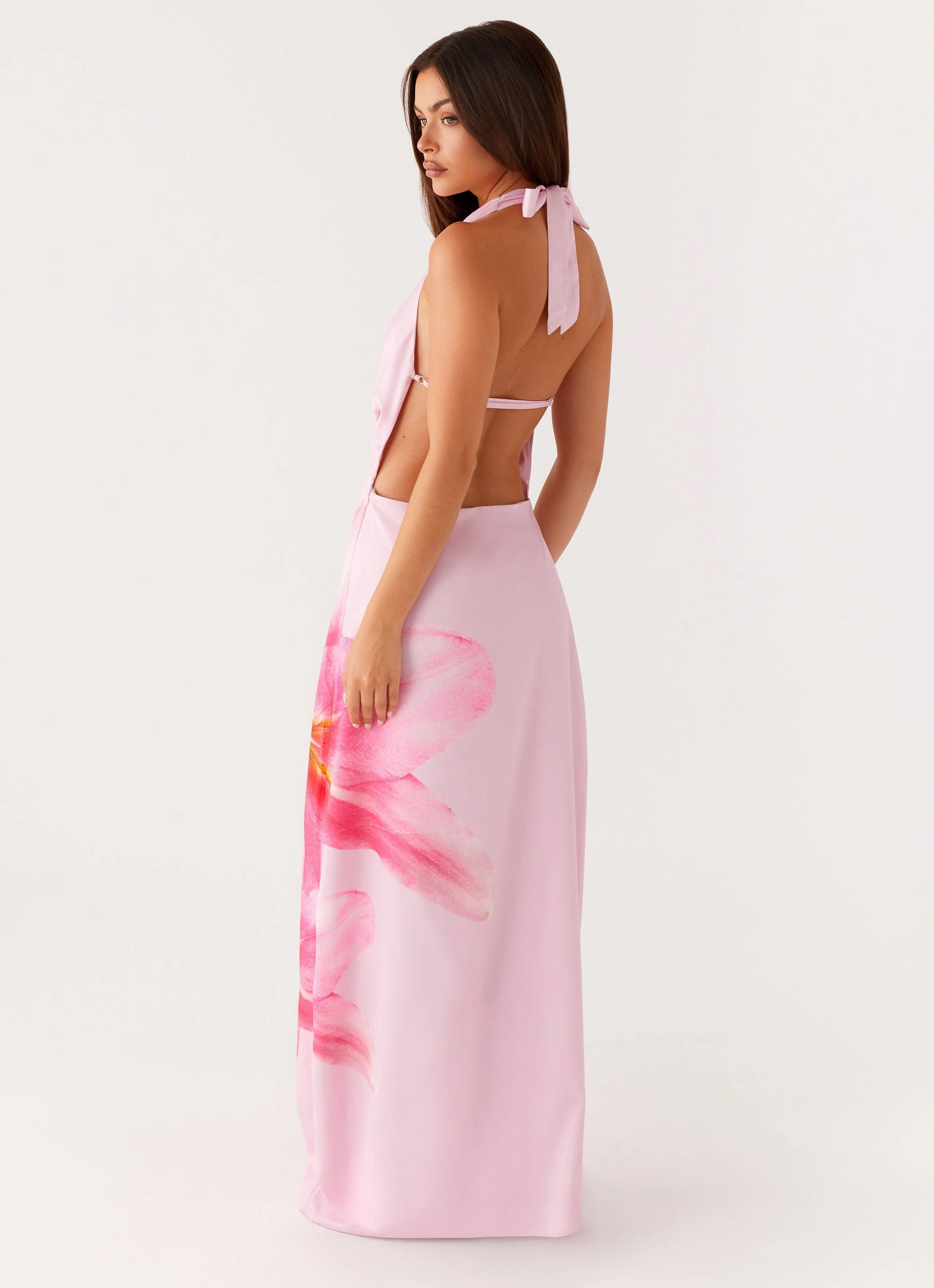 Bryony Cowl Maxi Dress - Pink Timeless Vibe Trendy Cut
