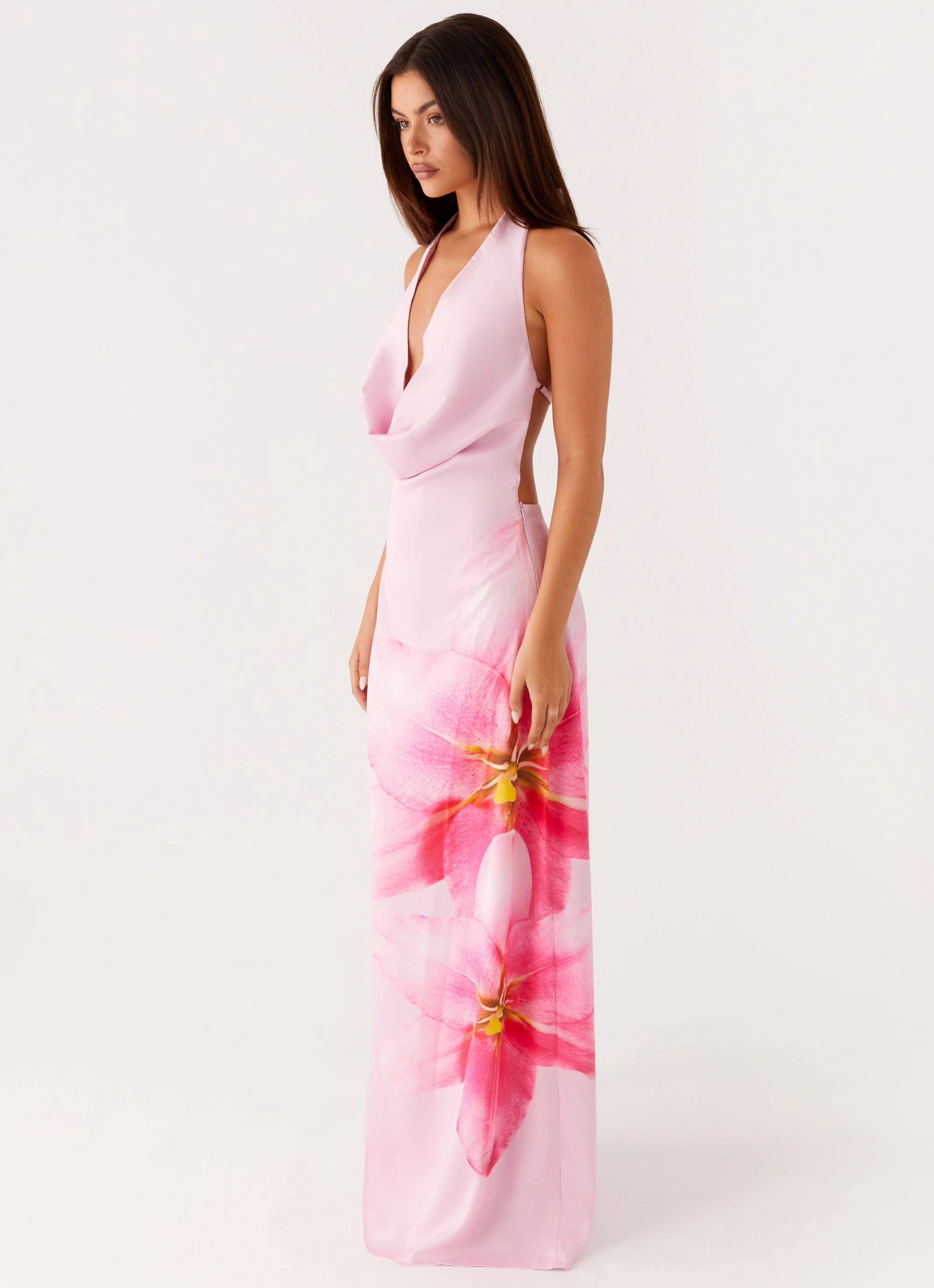 Bryony Cowl Maxi Dress - Pink All Daywear