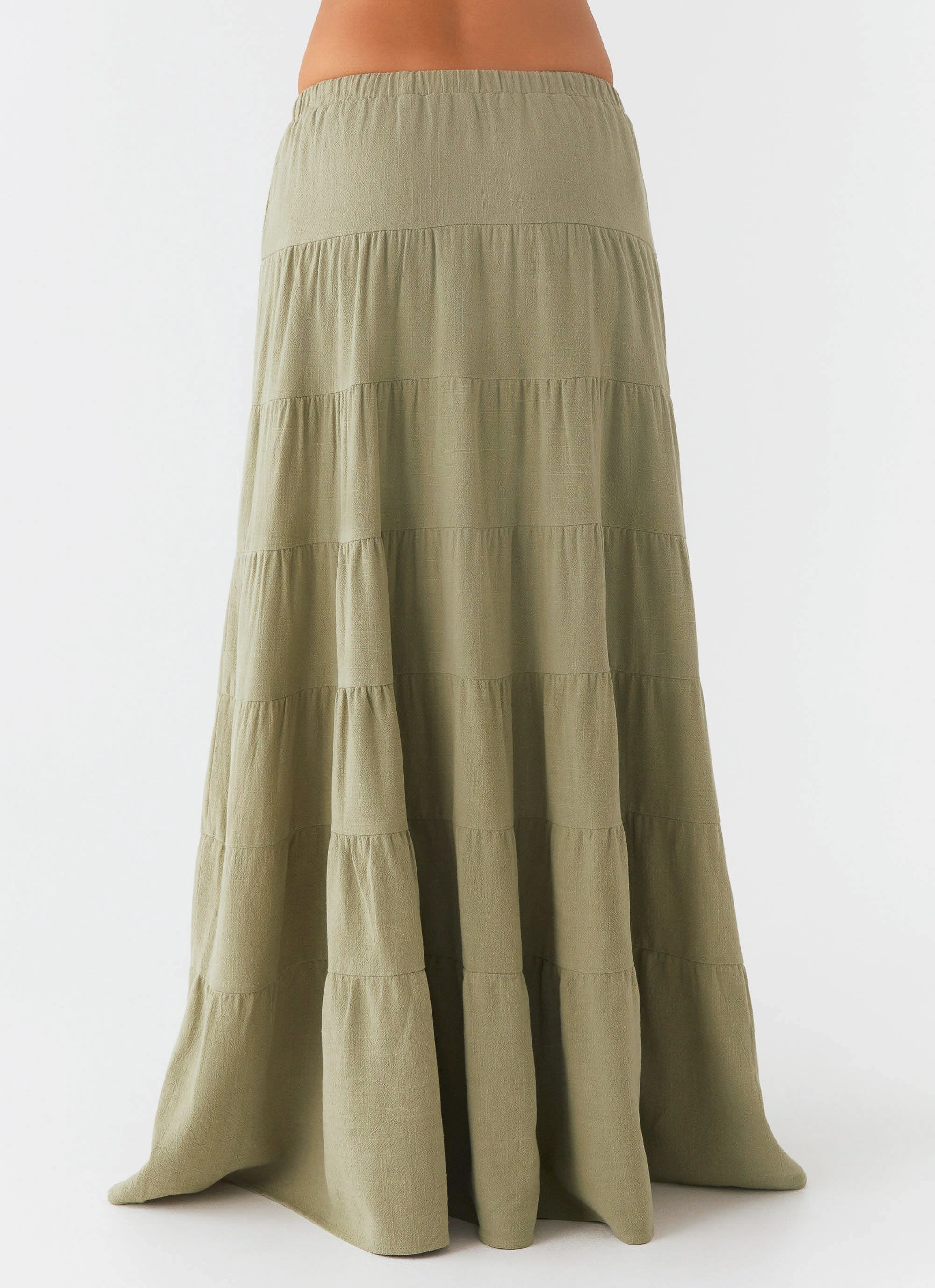 Summer Life Mariella Linen Maxi Skirt - Sage