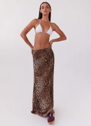 Comfy Appeal Violetta Maxi Skirt - Leopard All-Purpose Comfort Violetta Maxi Skirt - Leopard