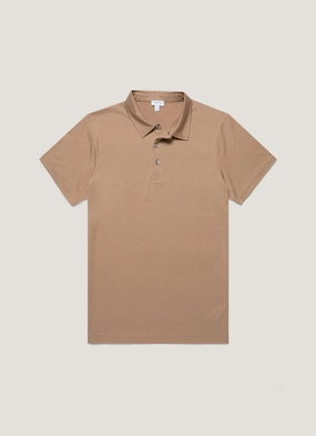 Comfy Design Men's Classic Jersey Polo Shirt in Dune Classic Appeal Men's Classic Jersey Polo Shirt in Dune