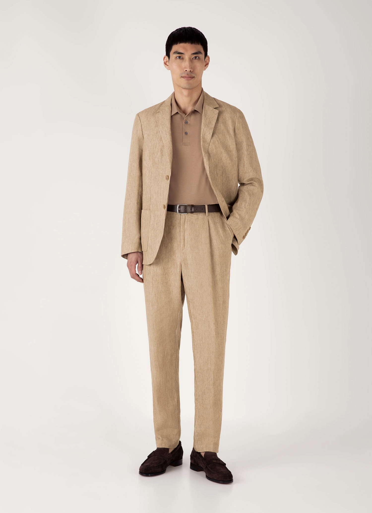 Men's Classic Jersey Polo Shirt in Dune Comfortable Essentials