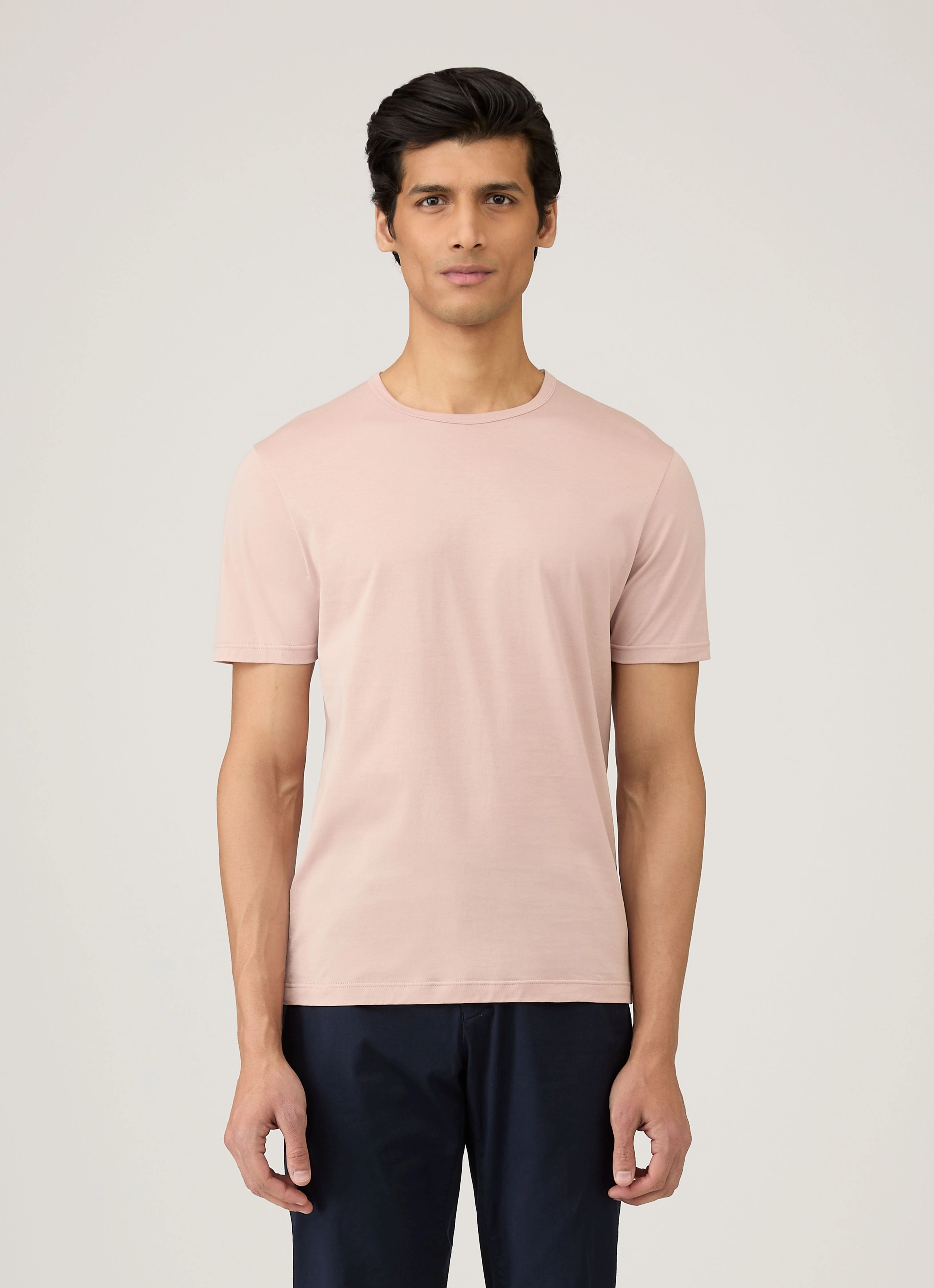 Men's Classic T-shirt in Pale Pink Organic Cotton Blend