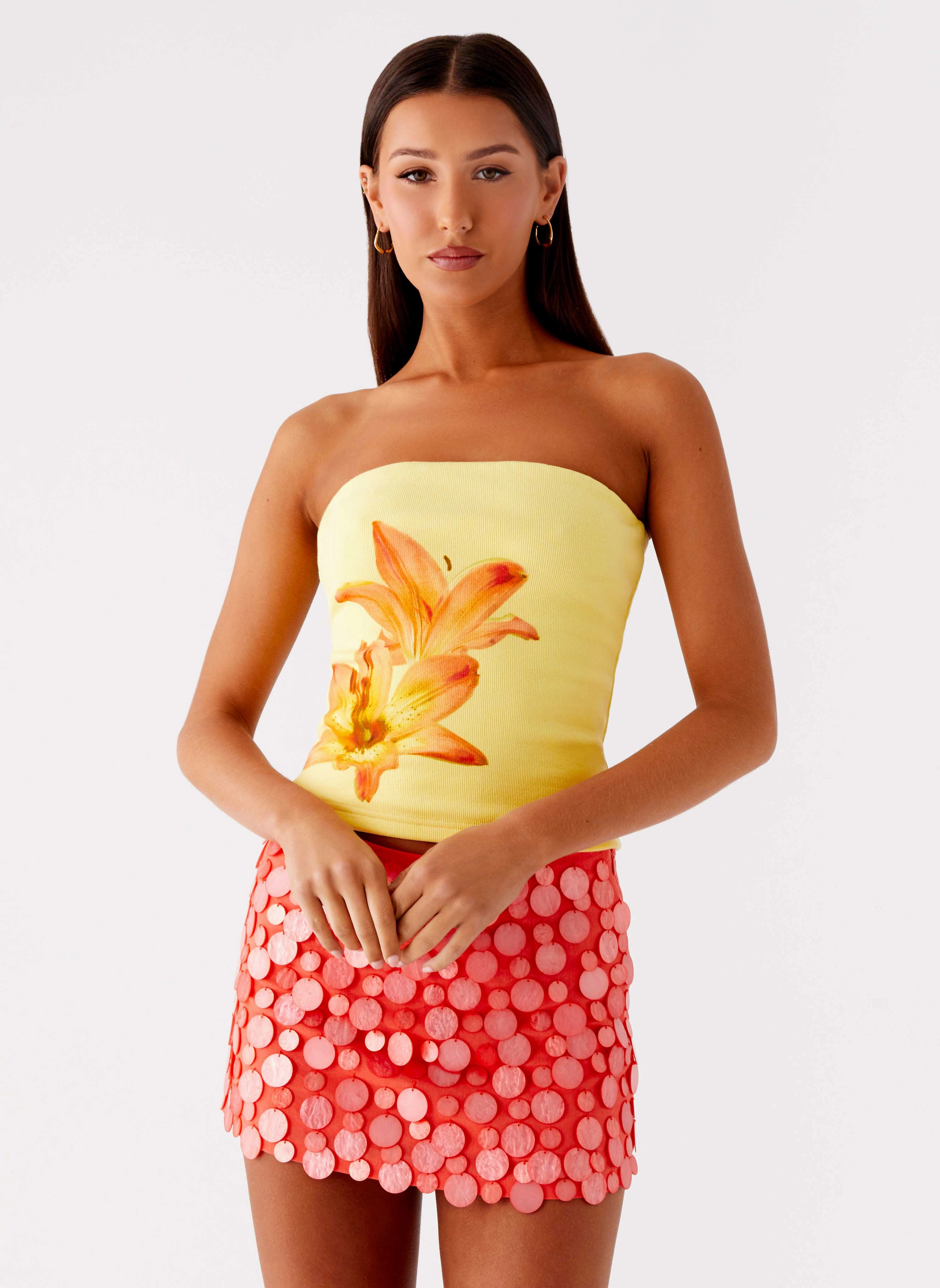 Eco Conscious Packaging UVProtection Danta Strapless Top - Yellow