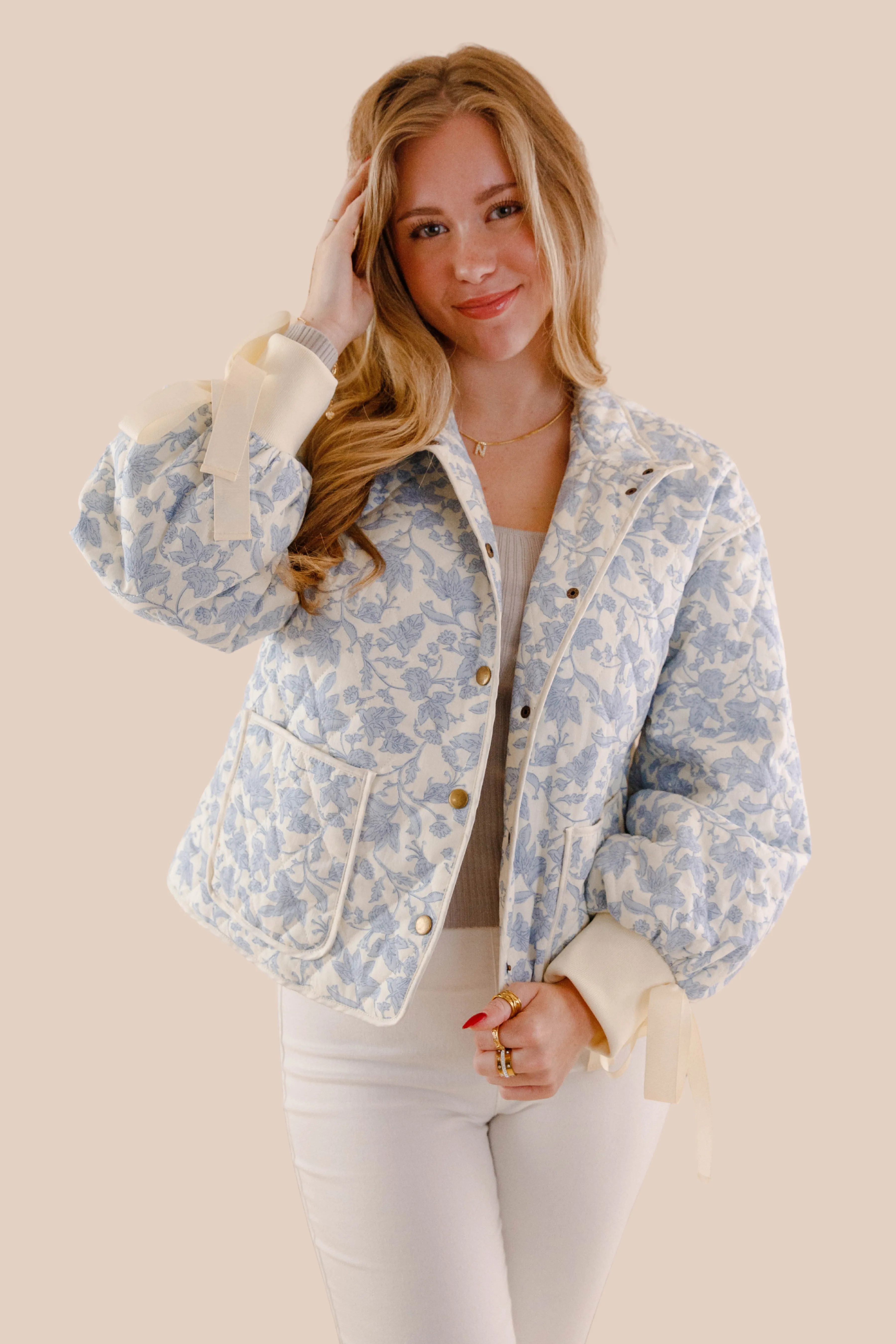 Ethical production RESTOCK: Began With You Jacket-Blue