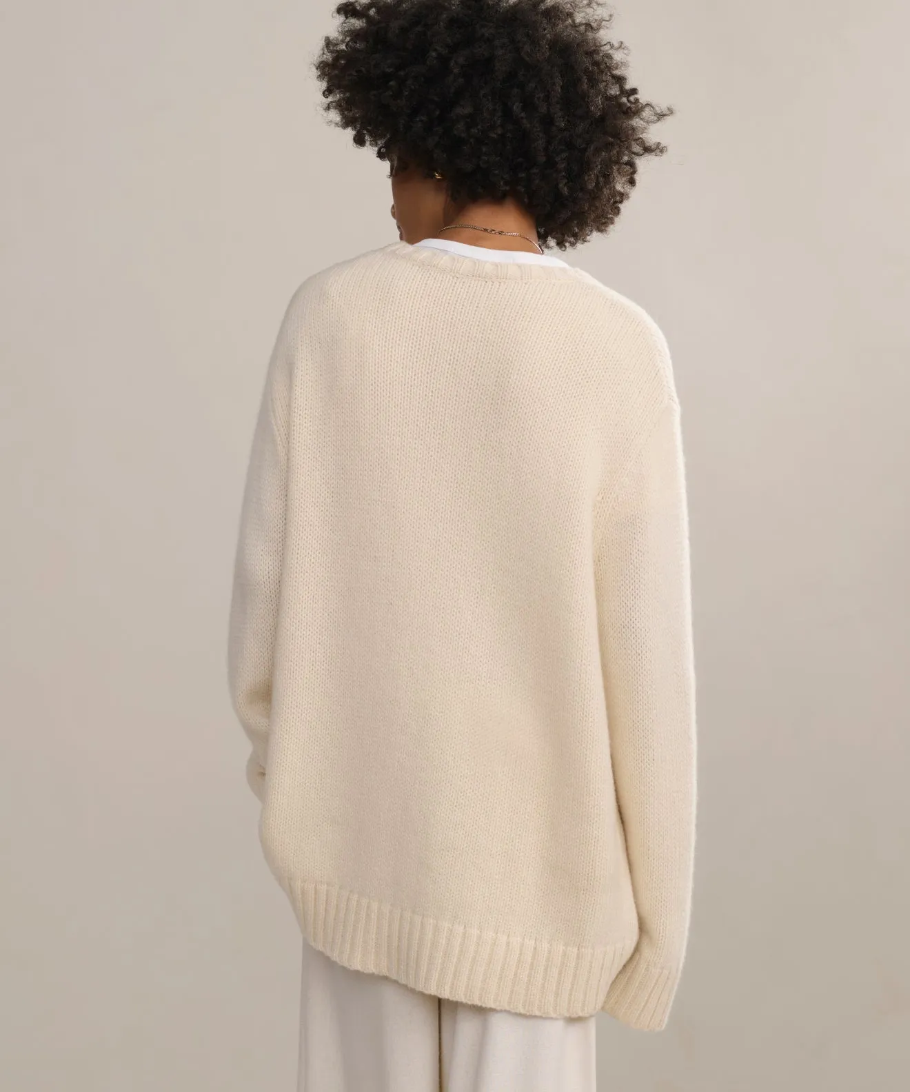 VentilatedMeshPaneling MinimalistAesthetic Cashmere Amelia Crewneck
