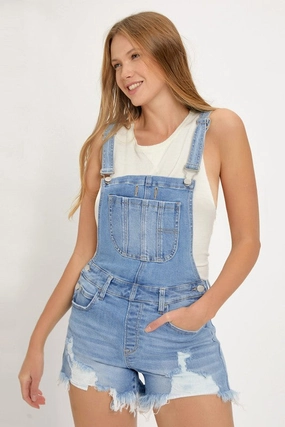 CONNIE FRONT DISTRESSED SHORTALL S-XL Layered Subtle Finish CONNIE FRONT DISTRESSED SHORTALL S-XL