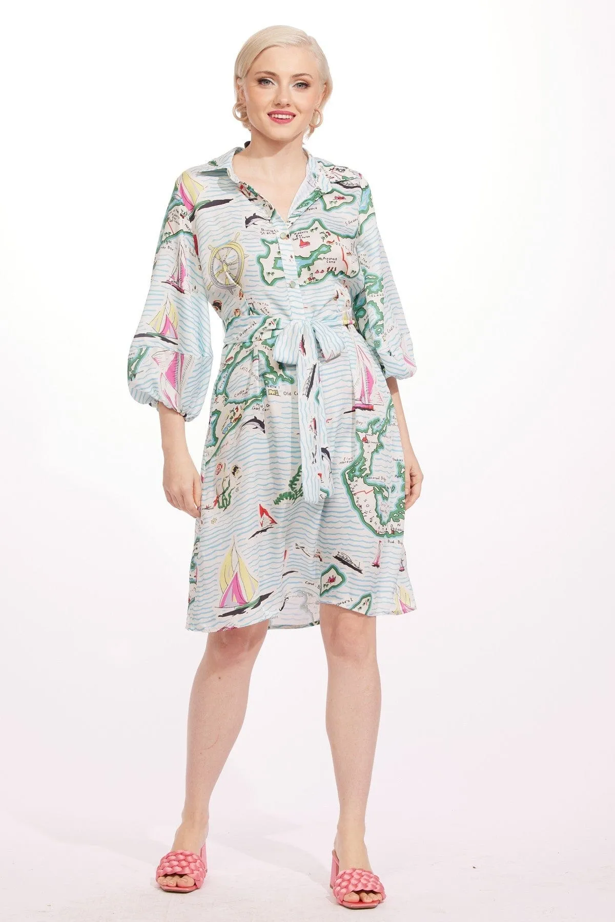 Harper Dress - Sailboats Day To Night