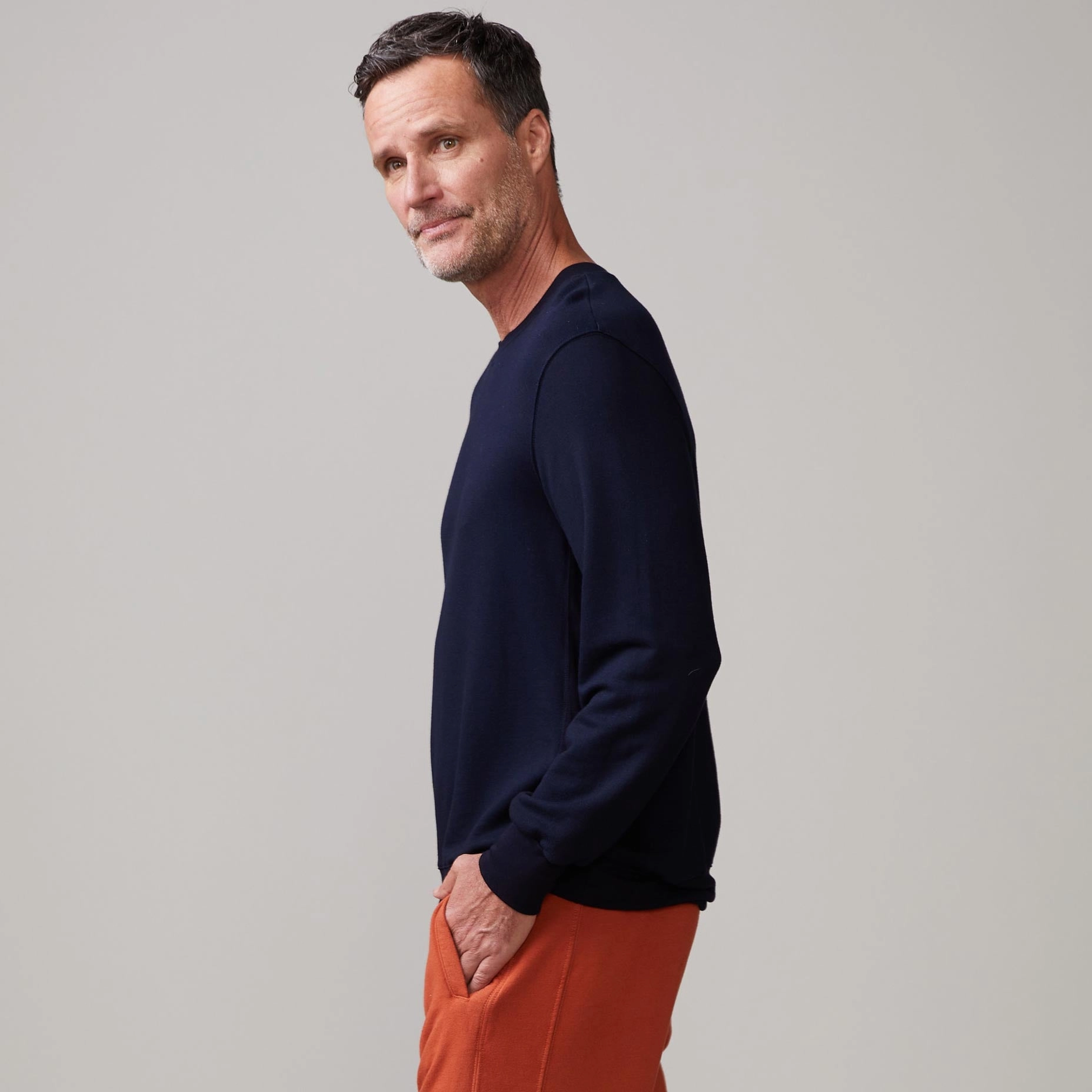 Layered Neckline Lounge Sweatshirt