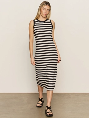 Contrast Trim Maxi Dress Black Macrame Stripe Sophisticated Fit Contrast Trim Maxi Dress Black Macrame Stripe Dream Look Fresh Texture