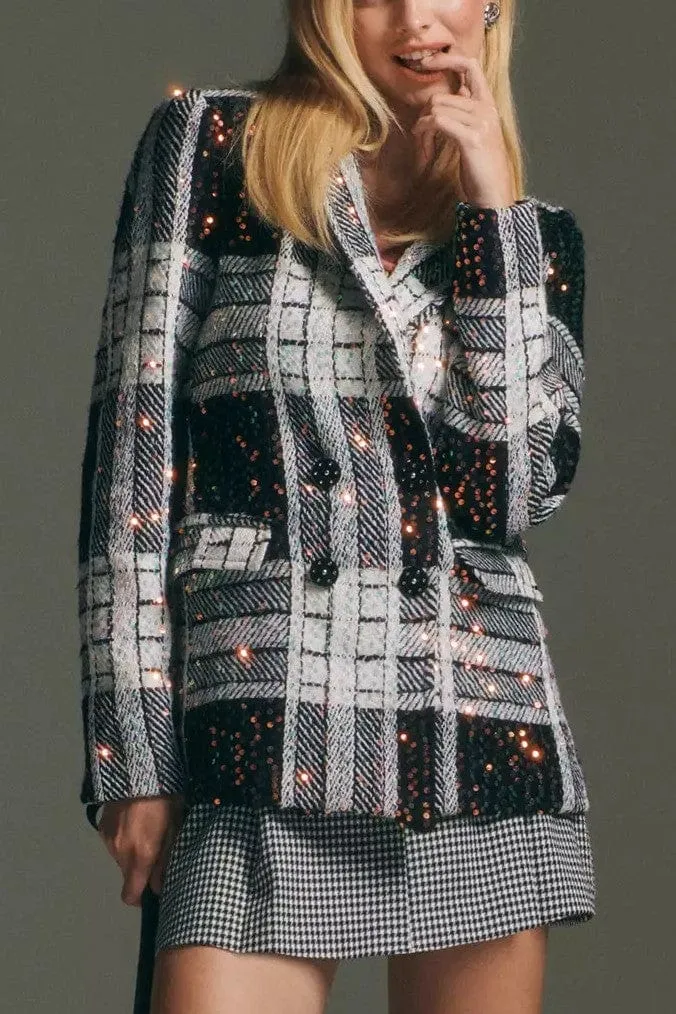 RecycledPolyester Casual Staple Sequin Blazer