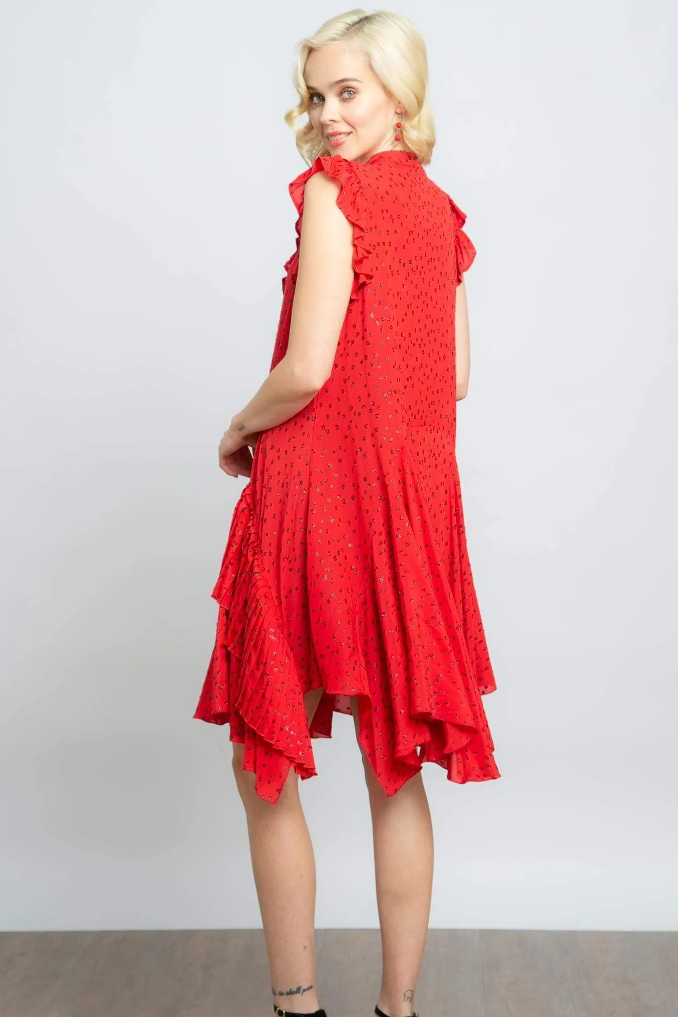 Layered Volume Bold Simplicity Masel Dress - Valentine Dot