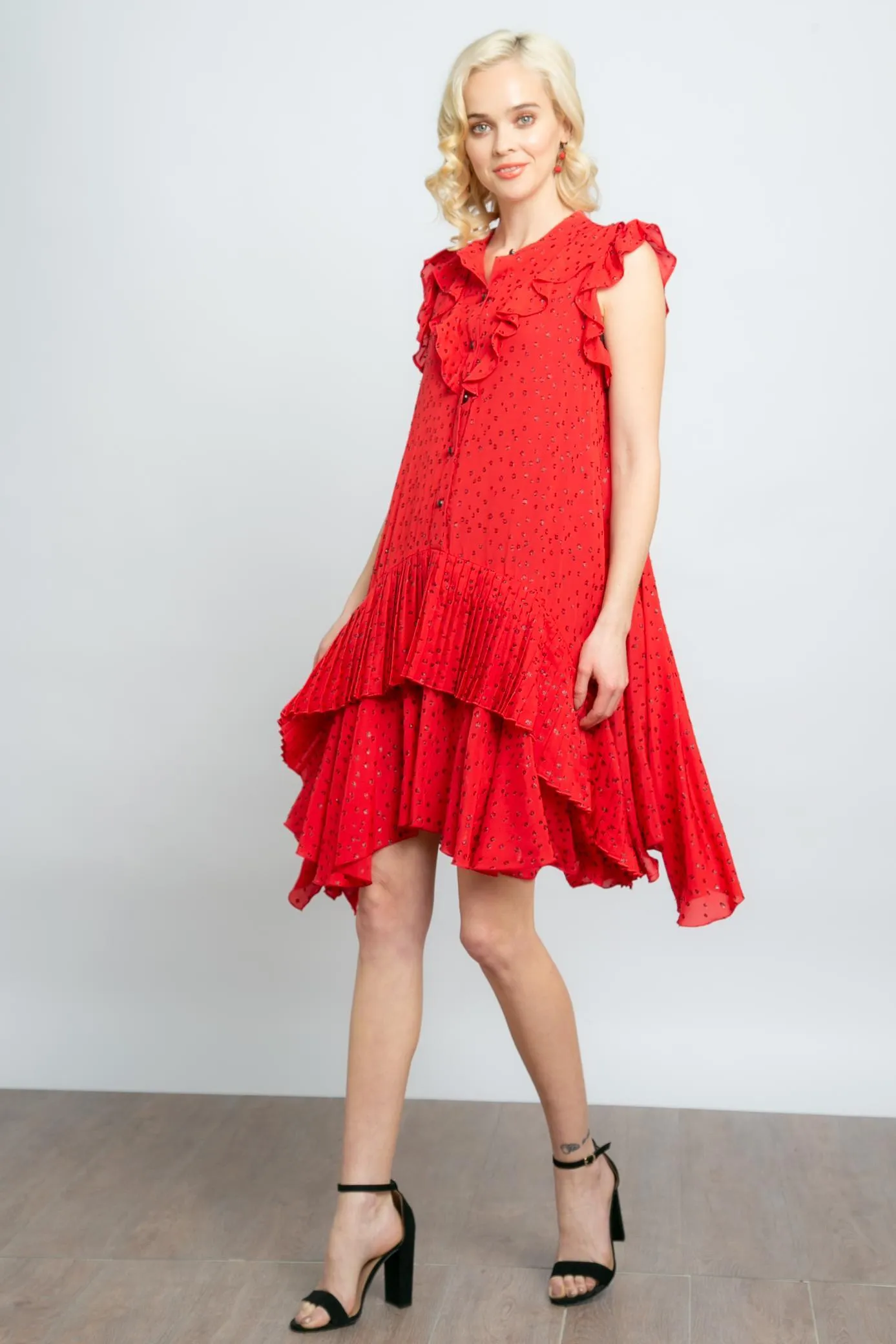 Masel Dress - Valentine Dot Layering-Piece Work-Ready Look