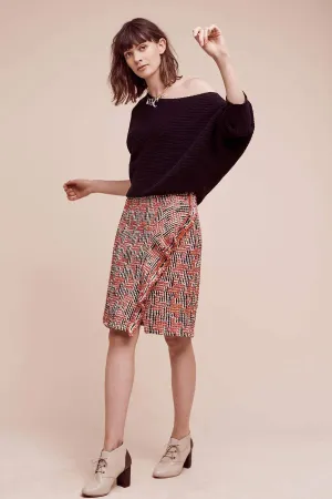 Cool Tone Tweed Pencil Skirt Weekend Ready Tweed Pencil Skirt